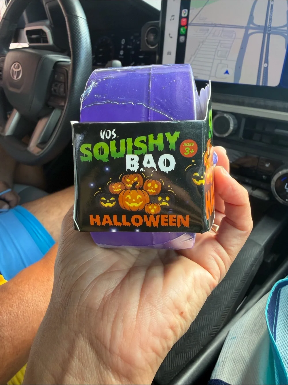 Squishy Bao Halloween Purple Stress Toy